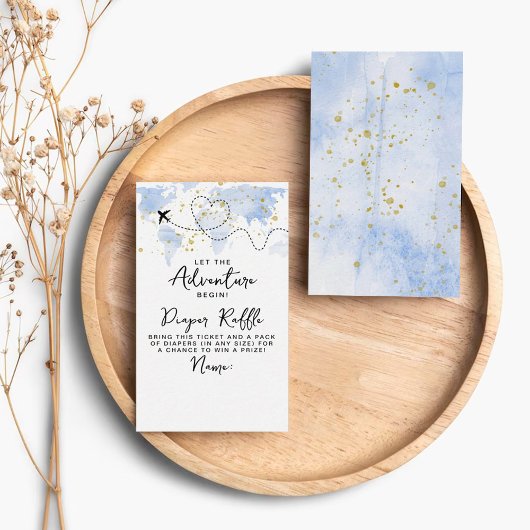 "Laat het avontuur beginnen!" Travel Map Baby show Informatiekaartje