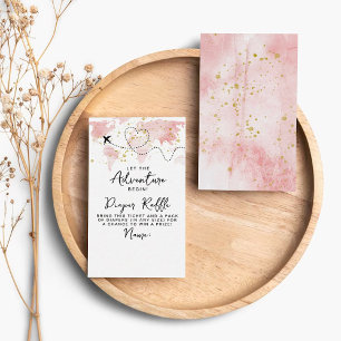 "Laat het avontuur beginnen!" Travel Map Baby show Informatiekaartje