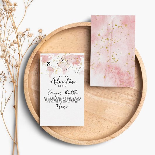 "Laat het avontuur beginnen!" Travel Map Baby show Informatiekaartje