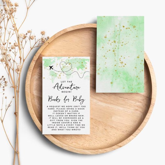 "Laat het avontuur beginnen!" Travel Map Baby show Informatiekaartje