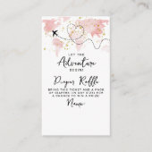 "Laat het avontuur beginnen!" Travel Map Baby show Informatiekaartje (Voorkant)