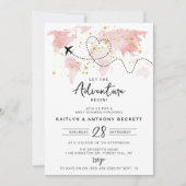 "Laat het avontuur beginnen!" Travel Map Baby show Kaart (Voorkant)