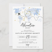 "Laat het avontuur beginnen!" Travel Map Baby show Kaart (Voorkant)