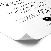 "Laat het avontuur beginnen!" Travel Map Baby show Poster (Hoek)