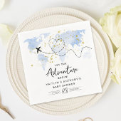 "Laat het avontuur beginnen!" Travel Map Baby show Servet