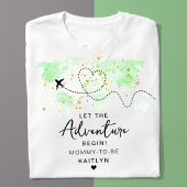 "Laat het avontuur beginnen!" Travel Map Baby show T-shirt