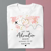 "Laat het avontuur beginnen!" Travel Map Baby show T-shirt