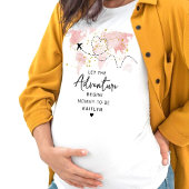 "Laat het avontuur beginnen!" Travel Map Baby show T-shirt