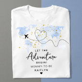 "Laat het avontuur beginnen!" Travel Map Baby show T-shirt