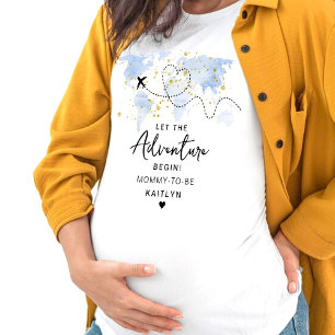 "Laat het avontuur beginnen!" Travel Map Baby show T-shirt