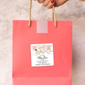 "Laat het avontuur beginnen!" Travel Map Baby show Vierkante Sticker