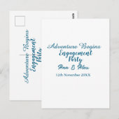 laat het avontuur beginnen verlovingsfeest naam da briefkaart (Voorkant / Achterkant)