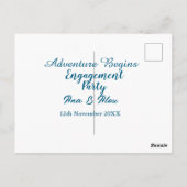 laat het avontuur beginnen verlovingsfeest naam da briefkaart (Achterkant)