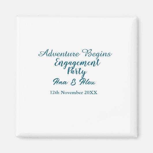 laat het avontuur beginnen verlovingsfeest naam da magneet (Voorkant)