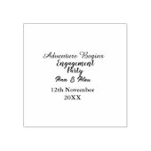 laat het avontuur beginnen verlovingsfeest naam da rubberstempel (Afrduk)