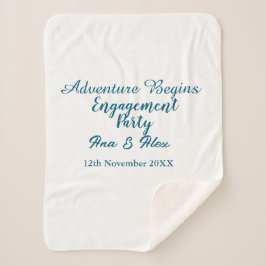 laat het avontuur beginnen verlovingsfeest naam da sherpa deken