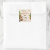 Laat het avontuur beginnen vierkante sticker (Tas)