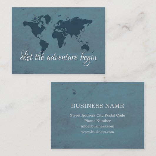 Laat het avontuur beginnen visitekaartje (Voorkant / Achterkant)