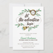 Laat het avontuur beginnen Waterverf Baby shower Kaart (Voorkant)