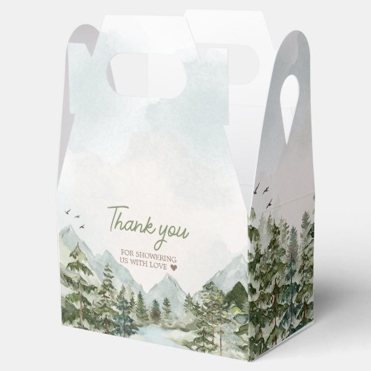 Laat het avontuur beginnen Woodland Baby shower Bedankdoosjes (Geopend)