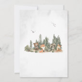 Laat het avontuur beginnen Woodland Baby shower Kaart (Achterkant)