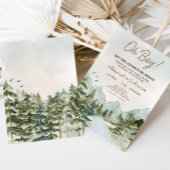 Laat het avontuur beginnen Woodland Baby shower Kaart