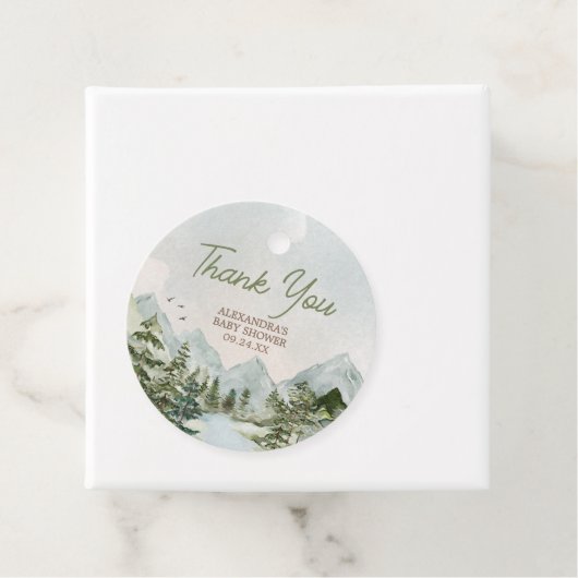 Laat het avontuur beginnen Woodland Baby shower Ro Bedankjes Labels (In situ)