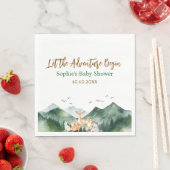Laat het avontuur beginnen Woodland Baby shower Servet (Insitu)
