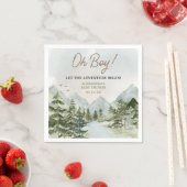 Laat het avontuur beginnen Woodland Baby shower Servet (Insitu)