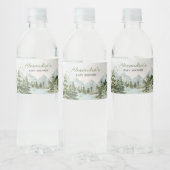 Laat het avontuur beginnen Woodland Baby shower Waterfles Etiket (Flessen)