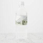 Laat het avontuur beginnen Woodland Baby shower Waterfles Etiket (Achterkant)