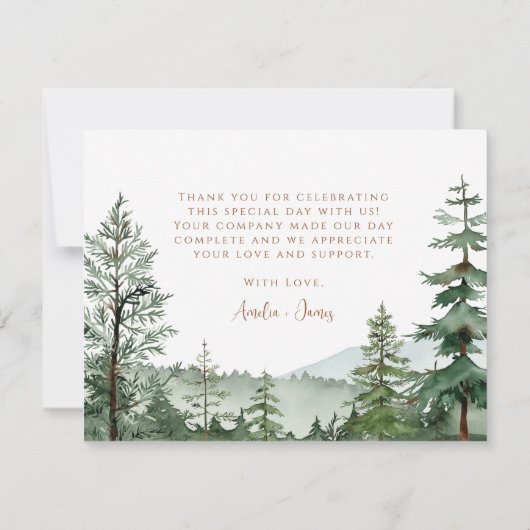 Laat het avontuur beginnen Woodland Boy Baby showe Bedankkaart (Achterkant)