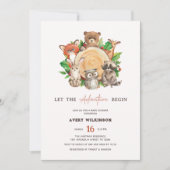 Laat het avontuur beginnen Woodland Boy Baby showe Kaart (Voorkant)