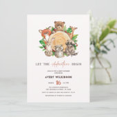 Laat het avontuur beginnen Woodland Boy Baby showe Kaart (Staand voorkant)