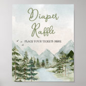 Laat het avontuur beginnen Woodland Diaper Raffle Poster (Voorkant)