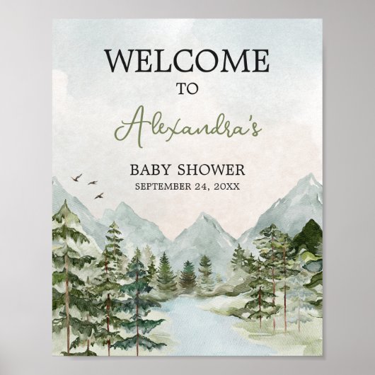 Laat het avontuur beginnen Woodland Welkom Poster (Voorkant)