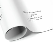 Laat het avontuur begint baby shower Naam toevoege Cadeaupapier (Rol Hoek)