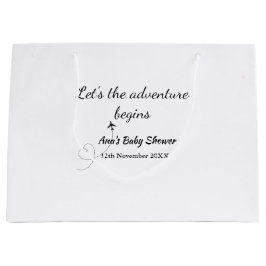 Laat het avontuur begint baby shower Naam toevoege Groot Cadeauzakje