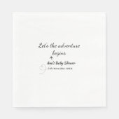 Laat het avontuur begint baby shower Naam toevoege Servet (Voorkant)