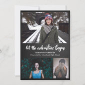 Laat het avontuur Chalkboard beginnen | Afstuderen Kaart (Voorkant)