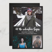 Laat het avontuur Chalkboard beginnen | Afstuderen Kaart (Voorkant / Achterkant)