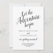 Laat het avontuur een moderne, minimalistische bru kaart (Voorkant)
