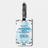 Laat het avontuur label beginnen bagagelabel (Achterkant verticaal)