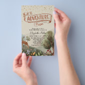 Laat het avontuur met Baby shower van het Bos begi Flyer (Hand)