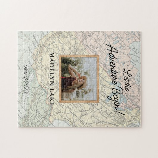 Laat het avontuur met de Foto van het Afstuderen b Legpuzzel (Horizontaal)