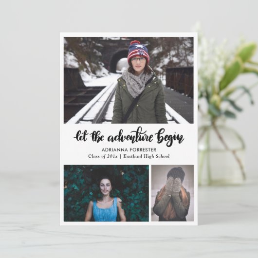 Laat het avontuur met de hand beginnen | Afstudere Kaart (Staand voorkant)