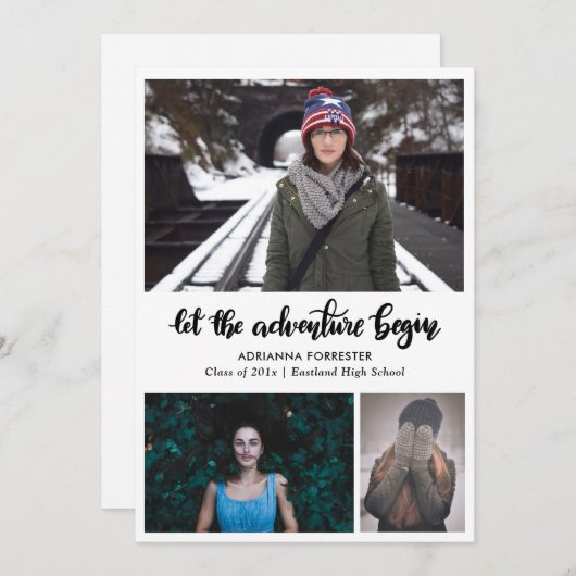 Laat het avontuur met de hand beginnen | Afstudere Kaart (Voorkant / Achterkant)