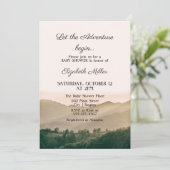 Laat het avontuur met Genderneutraal Baby shower b Kaart (Staand voorkant)