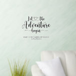 Laat het avontuur met Gepersonaliseerde Wedding be Muurstickers<br><div class="desc">Laat het avontuur wandelen beginnen voor bruiloften. Een stijlvol kalligrafiekmanuscript met hart in het midden die de woorden samen aansluiten. Een perfecte stijl voor je bruiloft,  vrijgezellenfeest,  bachelorette feest of vrijgezellenfeest.</div>