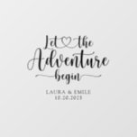Laat het avontuur met Gepersonaliseerde Wedding be Muurstickers<br><div class="desc">Laat het avontuur beginnen met grote muursticker voor bruiloften. Een stijlvol kalligrafiescript met hart in het midden dat de woorden samenvoegt. Een perfecte stijl voor uw bruiloft,  vrijgezellenfeest,  vrijgezellenfeest of vrijgezellenfeest achtergronddecal.</div>